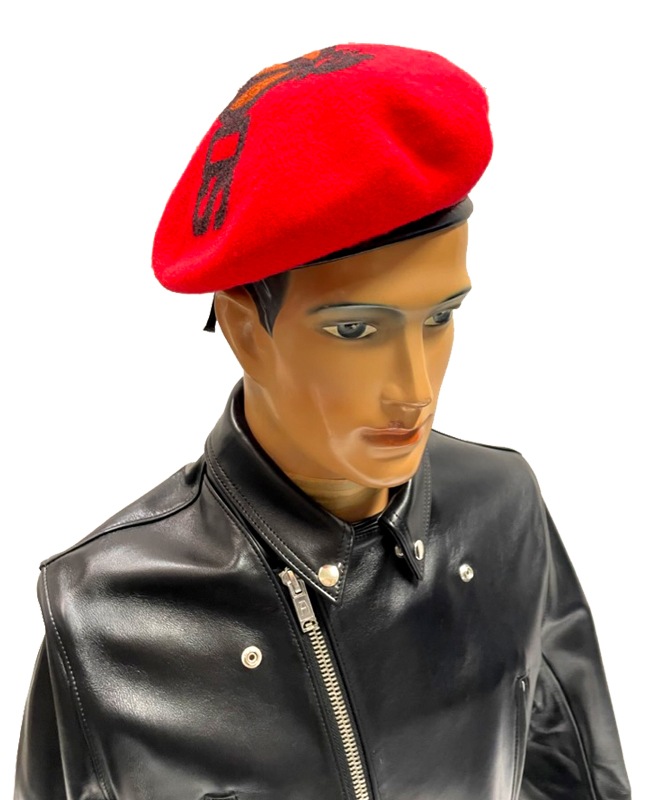 クリスチャンディオール スポーツ ベレー帽 ワッペン エンブレム 赤