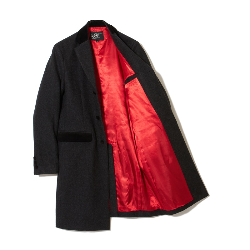 666シックスシックスシックス/ロクロクロク/チェスターフィールドロングコートL NEW!!!【666 ORIGINAL】チェスターフィールド・ロングコートがリリース