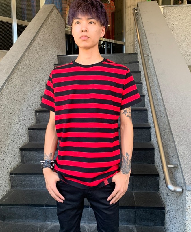 ボーダー（2.5cm幅）Tシャツ半袖｜『666』パンクロックファッションの通販