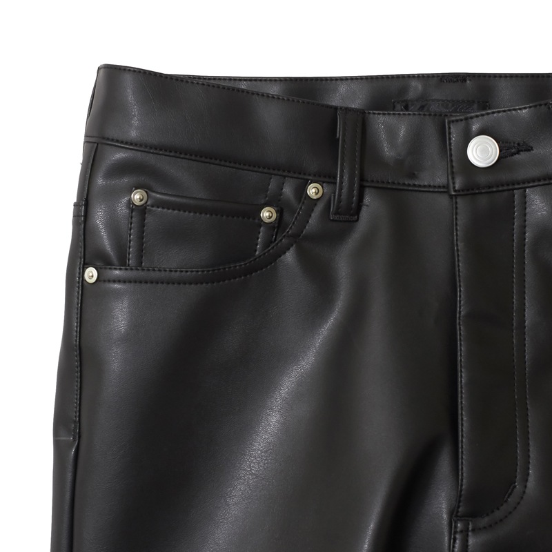 MAX FAUXレザー ロンドンスリムジーンズ｜『666』パンクロック