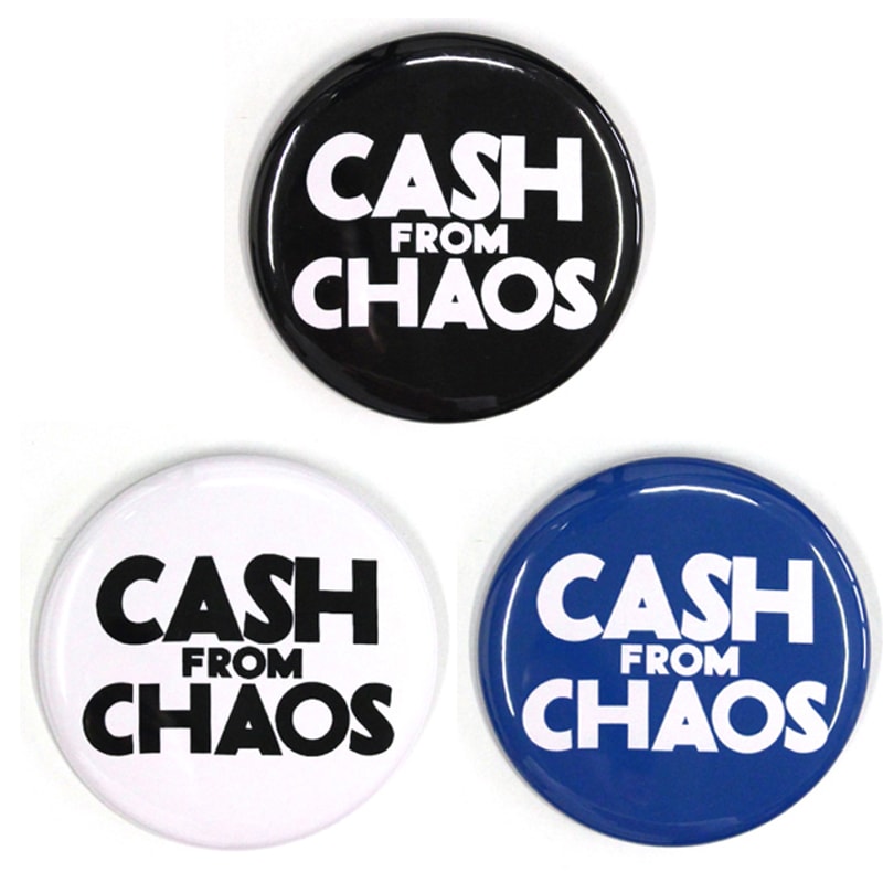 バッジ/CASH FROM CHAOS(54mm)｜『666』パンクロックファッションの通販