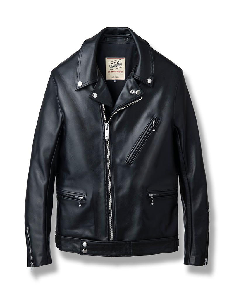 LJM-8TF タイトフィットフロントフラップ ライダースジャケット｜『666