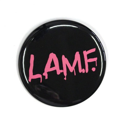 バッジ/L.A.M.F.(54mm)｜『666』パンクロックファッションの通販