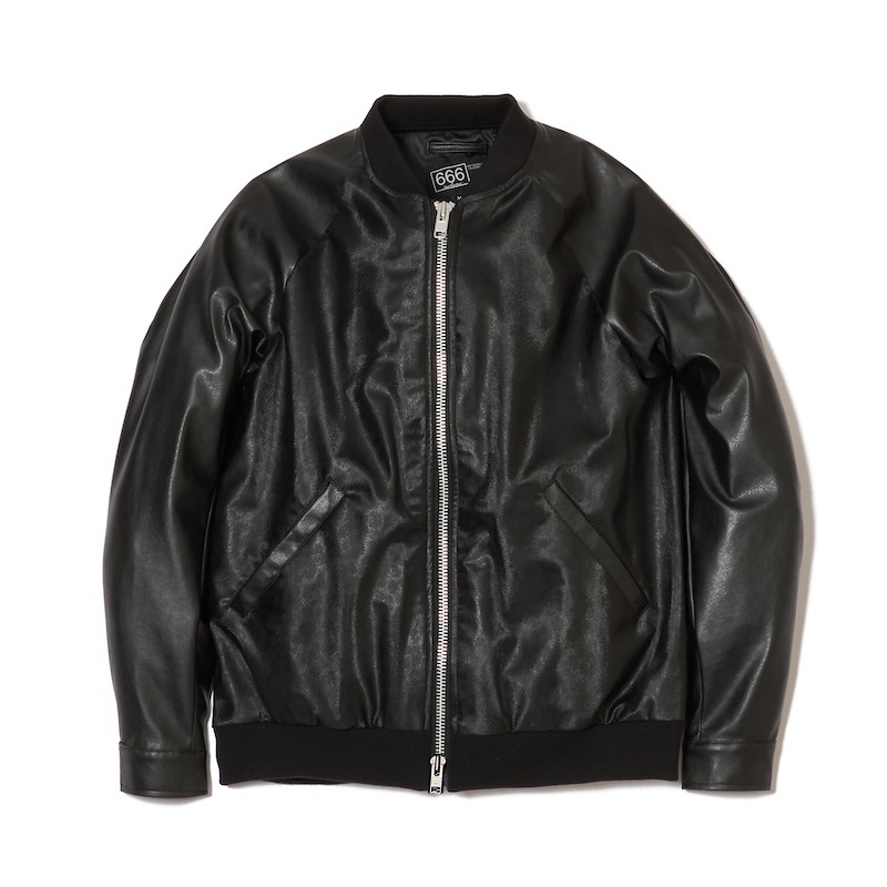Canterbury シープスキン ビンテージレザーブルゾン ALL Black レパード・フォーレザーブルゾン｜『666』パンクロック
