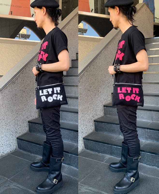 ポーチ　バムフラップ　パンク　クラスト GlyPhS オリジナルpunk クラストパッチ バムフラップ ショルダー