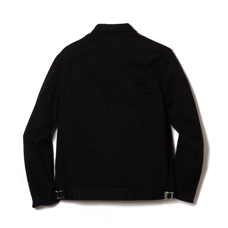 ストレッチ・コットンシングルライダースジャケット（タイトフィット