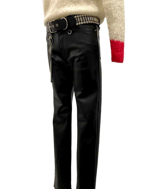 マックス・フォーレザー・レギュラーフィットZIPジーンズ｜『666』パン