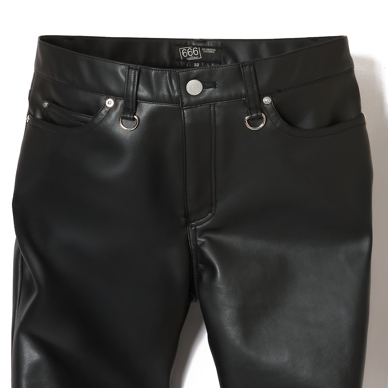 マックス・フォーレザー・レギュラーフィットZIPジーンズ｜『666