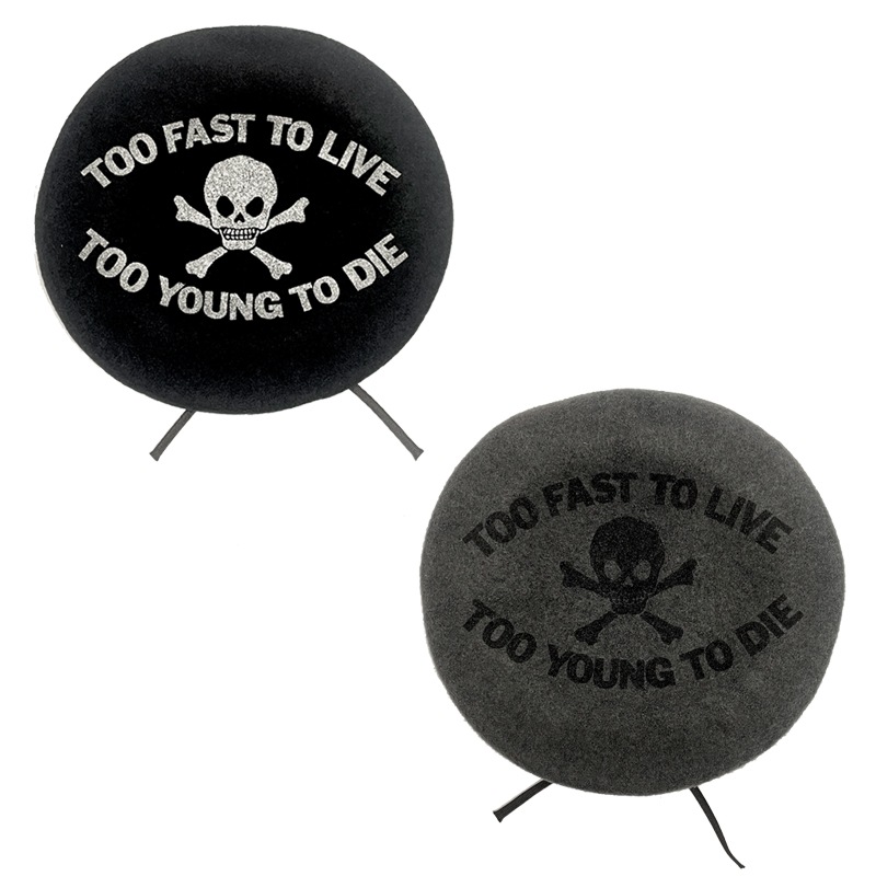 ベレー帽 TOO FAST TO LIVE(セディショナリーズ)｜『666』パンクロック