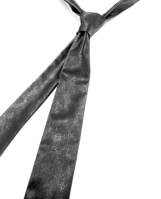 ブラックレパードFAUX LEATHER（ネクタイ）｜『666』パンクロック