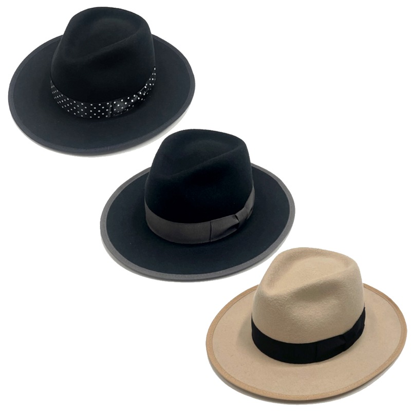 glamb フェルトハット （ブラックで ロング ブリム フェルトハット｜『666』パンクロック