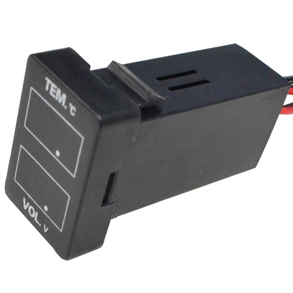 usb-to-f (高さ約33mm) TOYOTA トヨタ車系 温度計 & 電圧計ポート (増設 車 温度計ポート 電圧計 カスタムパーツ カスタム パーツ 部品 交換 スイッチパネル スイッチホール