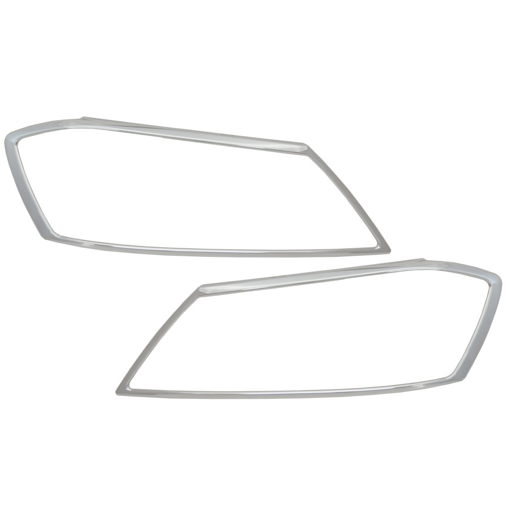 ri-vw443-01 ヘッドライト用 Passart パサートB7 (3C 2011-2015 H23-H27) VW フォルクスワーゲン クローム メッキ トリム ガーニッシュ カバー (ヘッドラ