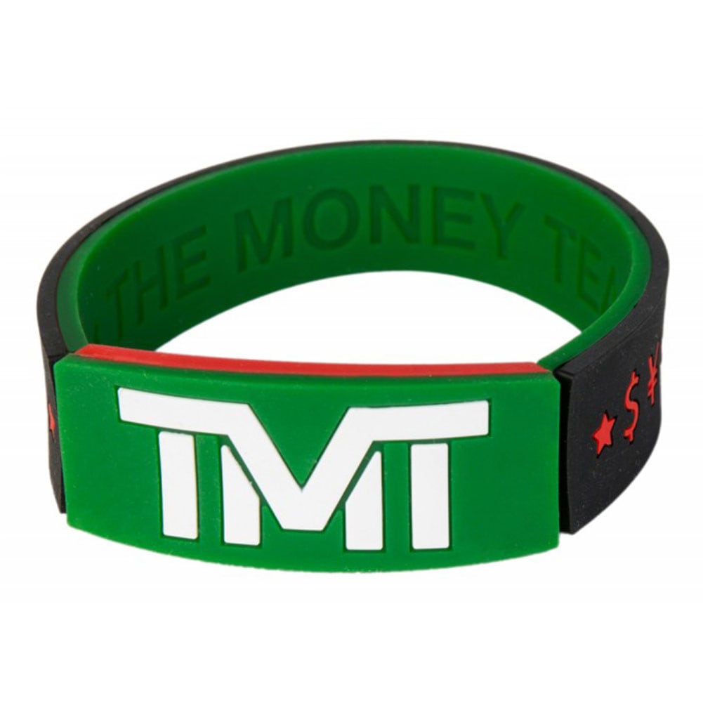 tmt-ab2-nw  THE MONEY TEAM ザ・マネーチーム MONEYBANDS (グリーン&ホワイト)シリコンブレスレット ザ・マネーチーム フロイド・メイウェザー ボクシング 男性用 