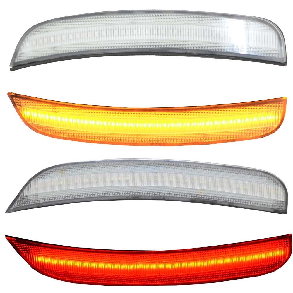 ll-cr-smb-cr01 Ver.2 (ON-OFF点灯 クリアーレンズ) Chrysler クライスラー 300C (LX系後期 2015-2023 H27-R05) LEDフロント&リアサイド