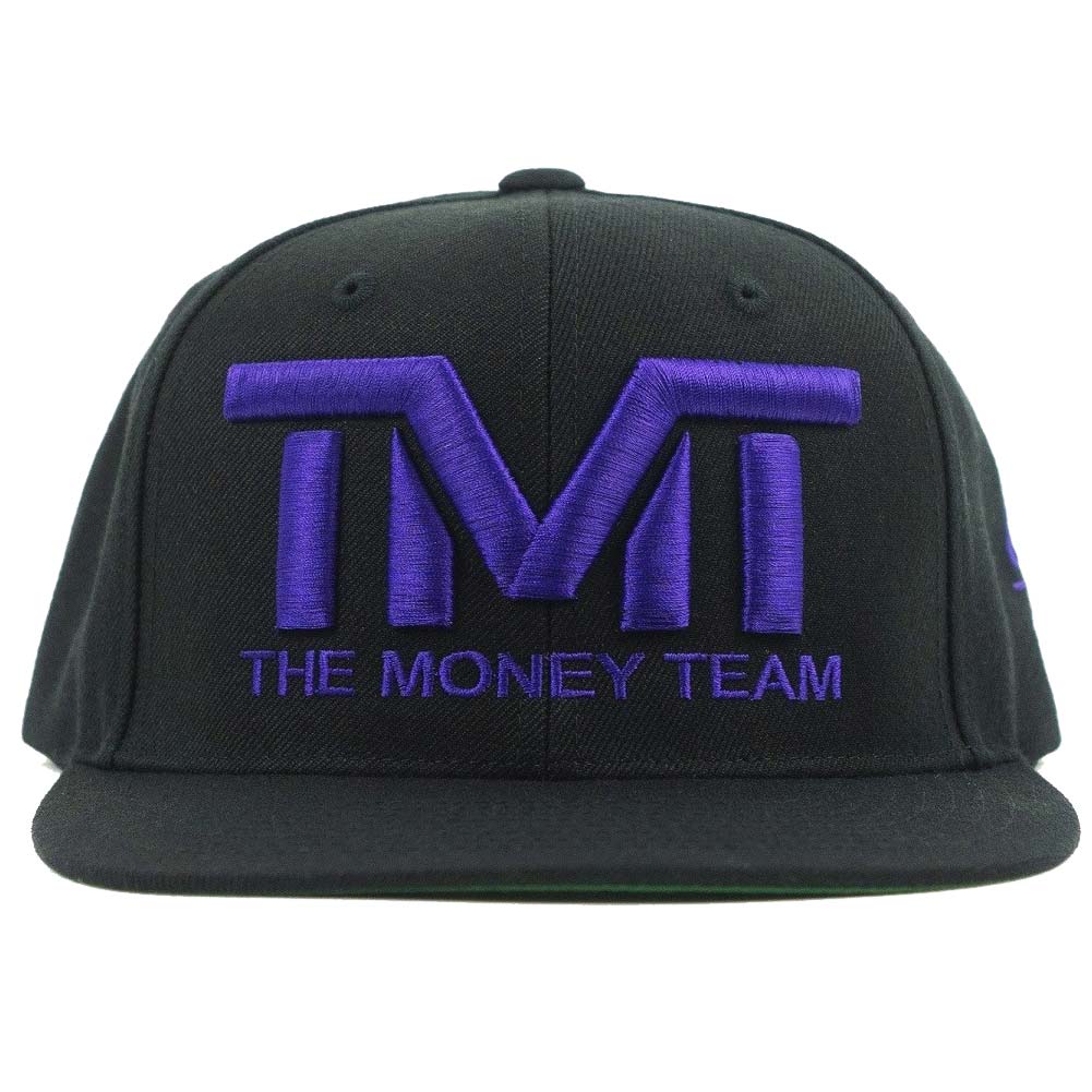 tmt-h06-3ku THE MONEY TEAM ザ・マネーチーム COURTSIDE 黒ベース&紫ロゴ(フロイド・メイウェザー TMT キャップ ボクシング グッズ おしゃれ 帽子 メンズ ブラ