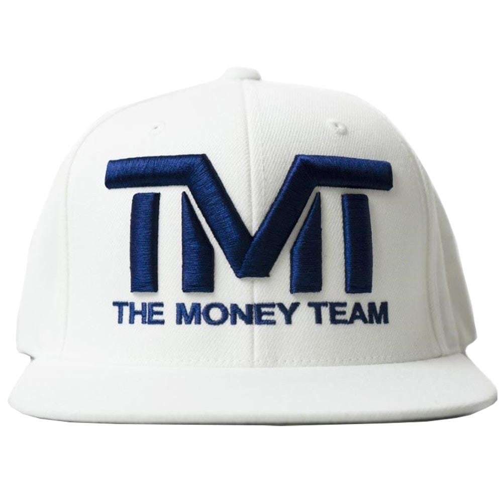 tmt-h06-3wv THE MONEY TEAM ザ・マネーチーム COURTSIDE 白 ベース&紺ロゴ＆グリーンブリム ( フロイド・メイウェザー TMT キャップ 帽子 メンズ メンズキャッ