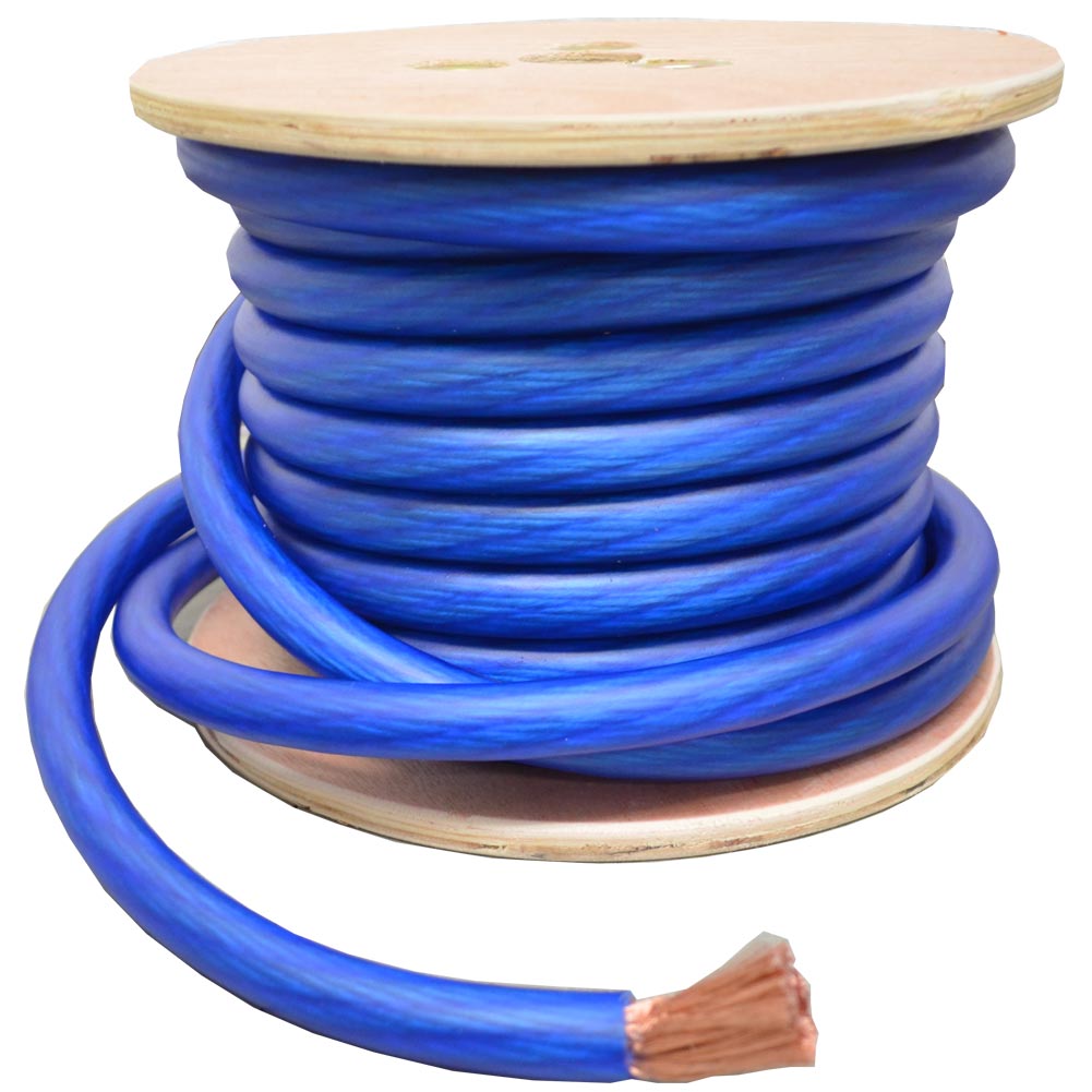 ap-v2-pc0nb 0ゲージ 0AWG 0GA ブルー 15m巻 パワーケーブル スーパーフレックス被覆 カーオーディオDIY(カスタム パーツ 車 アクセサリー カーオーディオ ケーブル カース