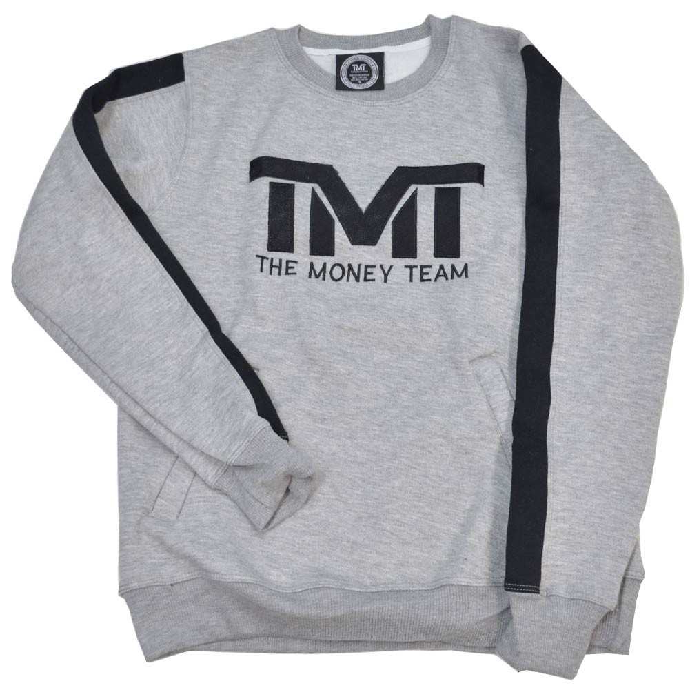 tmt-mo43-2ek THE MONEY TEAM ザ・マネーチーム トレーナー CLASSIC FLEECE PULLOVER 灰色ベース×黒ロゴ フロイド・メイウェザー ボクシング メンズ プ