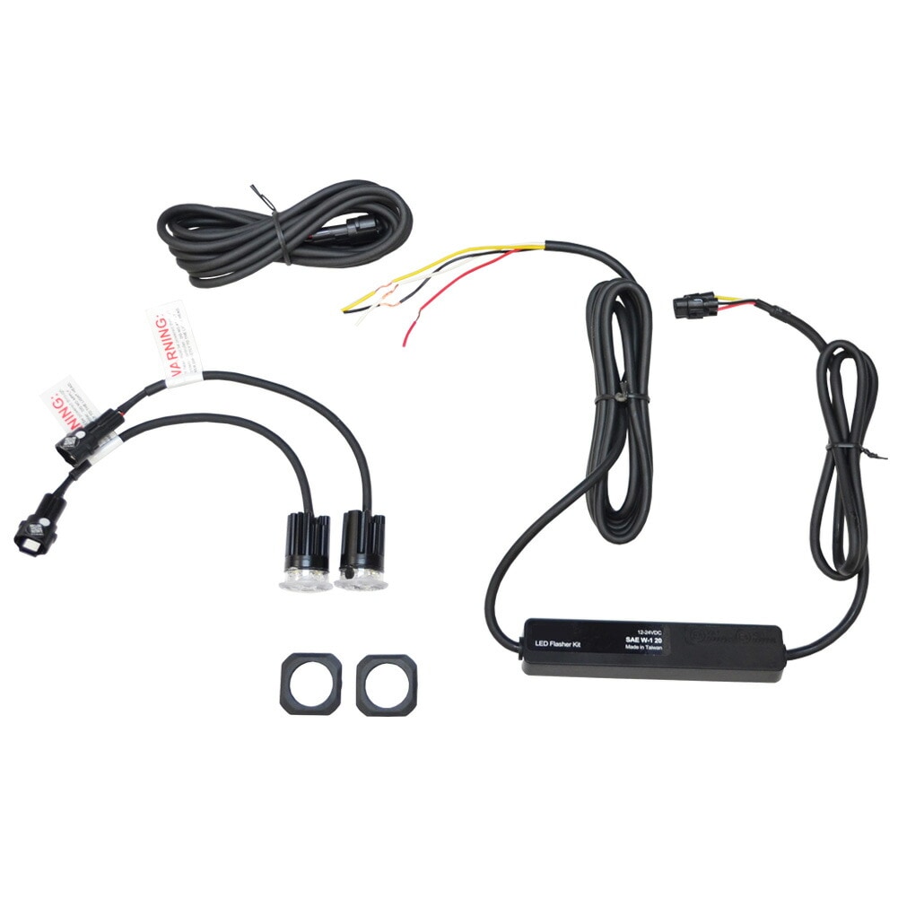 st-LED4x2 激眩 MAX30W x 2バルブ LEDストロボ キット ハイパワーストロボキット 14パターンのフラッシュモード  12V-24V動作可能 ( ストロボ カスタム パーツ LED
