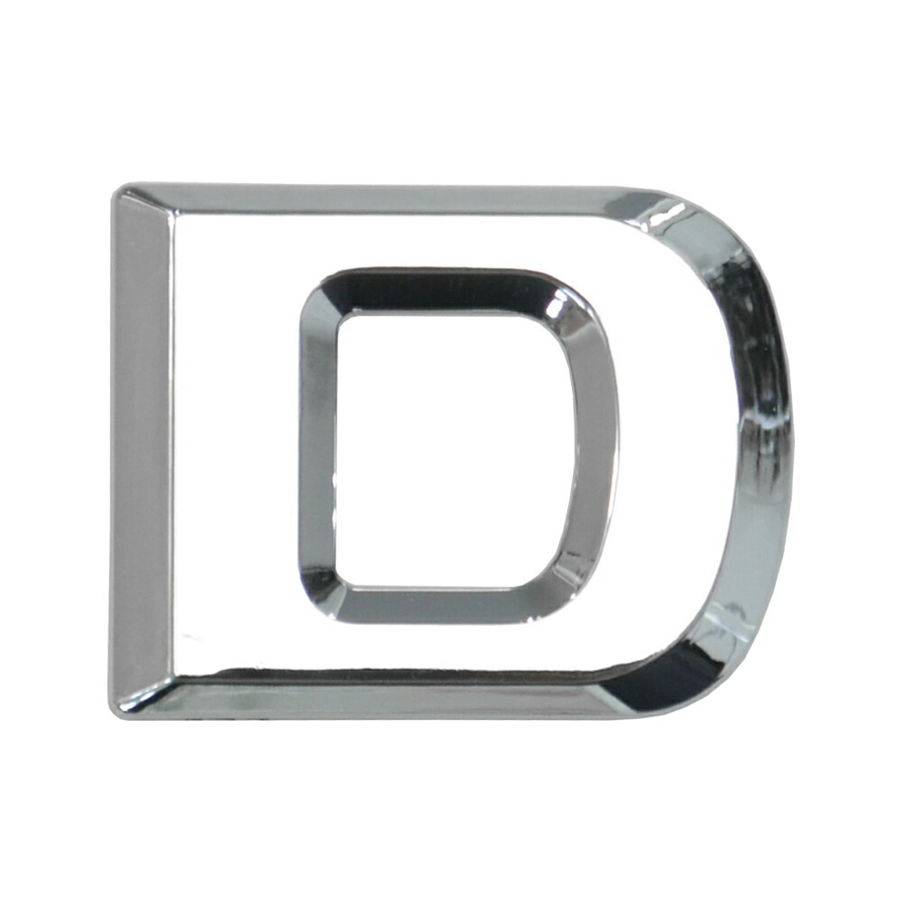  emb-bz28-d (英語=D) アルファベット 3D クロームエンブレム ベンツ風フォント 両面テープ付 (カーアクセサリー カスタム パーツ 立体的 メッキパーツ ドレスアップ)|その他|■カ