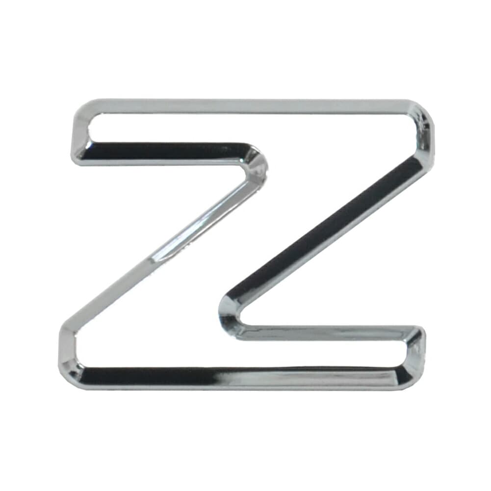 emb-bz28-z (英語=Z) アルファベット 3D クロームエンブレム ベンツ風フォント 両面テープ付 (カーアクセサリー カスタム パーツ 立体的 メッキパーツ ドレスアップ)|その他|■カ