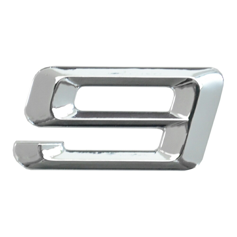  emb-bw100-9 (数字=9) アルファベット 3D クロームエンブレム BMW風フォント 高さ21mm 両面テープ付 (カーアクセサリー カスタム パーツ 立体的 ステッカー カーエンブレム