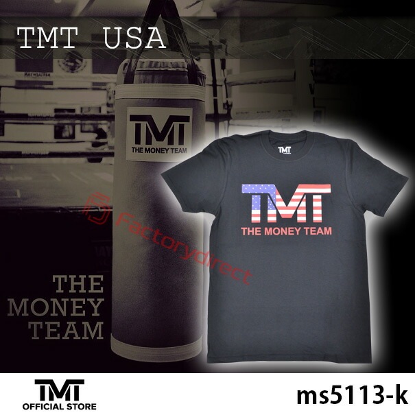 tmt-ms5113-k ザ・マネーチーム Tシャツ TMT USA 黒ベース×アメリカ