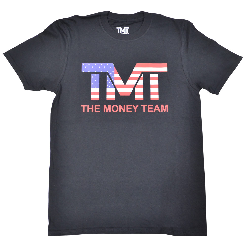 tmt-ms5113-k ザ・マネーチーム Tシャツ TMT USA 黒ベース×アメリカ
