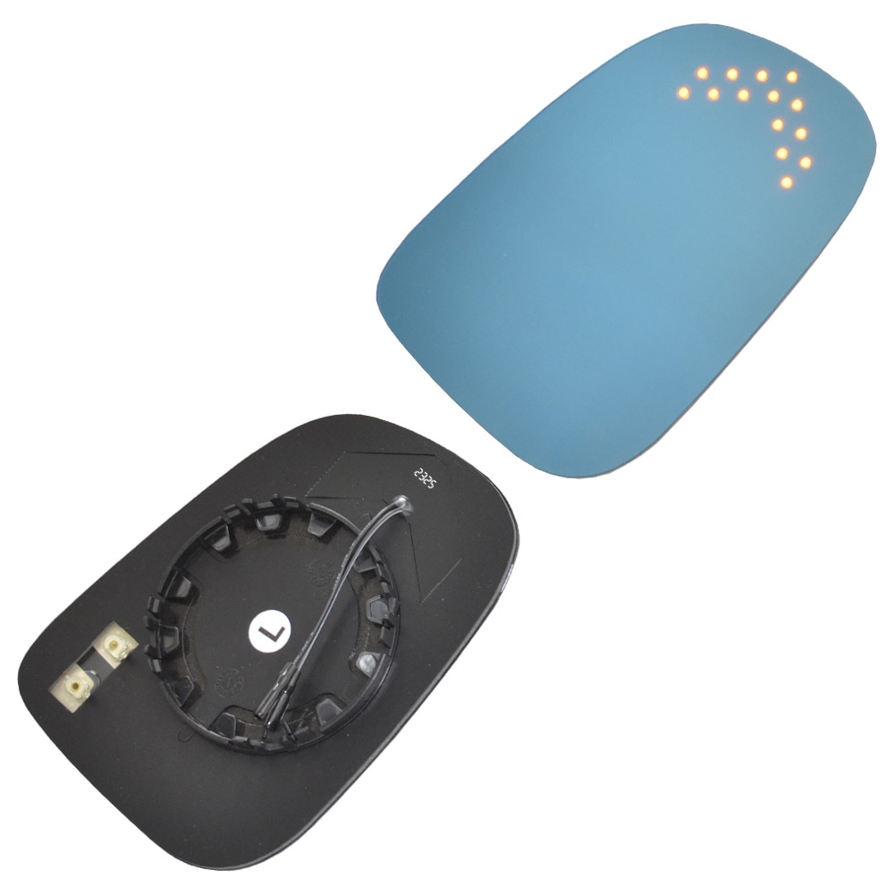 lm-vo07i Volvo ボルボ V70 III (Typ B系 2007-2016 H19-H28) LEDウインカードアミラーレンズ ブルー ドアミラーガラス ( サイドミラー ブルーレンズ 