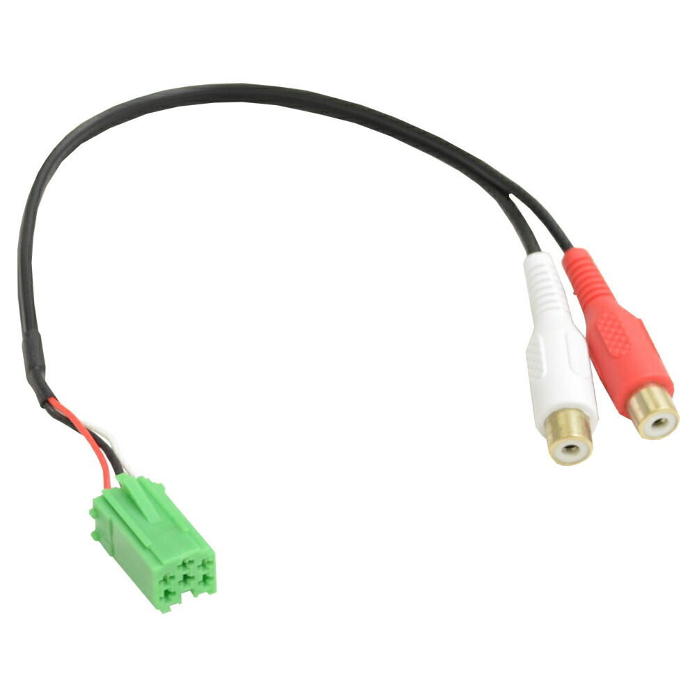 ac-ad1424-07a Renault ルノー RCA 6ピンMini-ISO変換 RCA AUX入力アダプター トゥインゴ メガーヌ ラグーナ カングー ルーテシア AUX増設 ハーネスケーブル