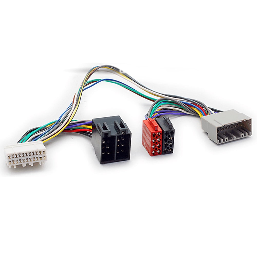 ca-12-207b カーオーディオISO変換可能ハーネスケーブル Jeep ジープ (2002-2008) (DSP取付、純正ヘッドユニット移設、ナビ交換などに最適 音声信号のみISO端子で取り出し