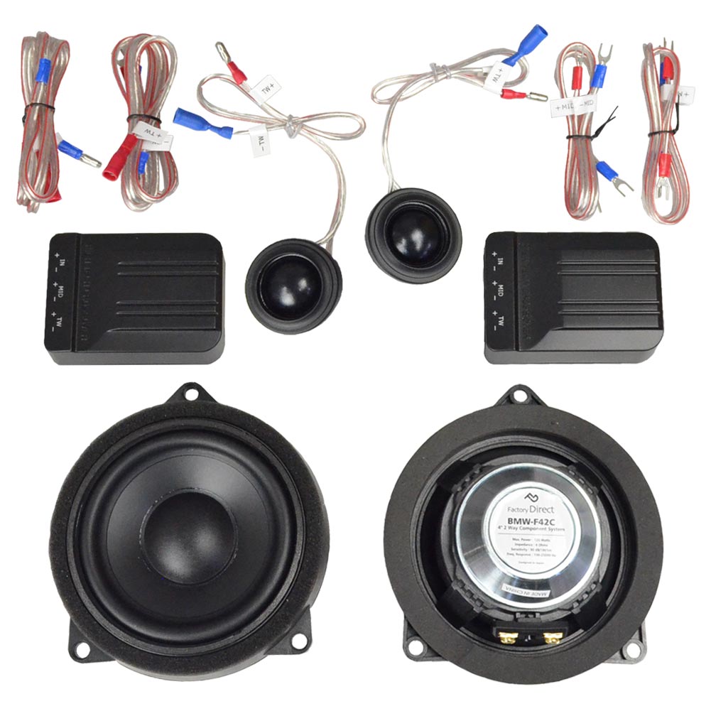 fd-bmf42c82 (フロントドア＆リアドア＆リアシェルフ専用) BMW i4シリーズ G26 GC 4inch 10cm 2WAY 純正交換 セパレート スピーカー (車 カスタム パーツ オー