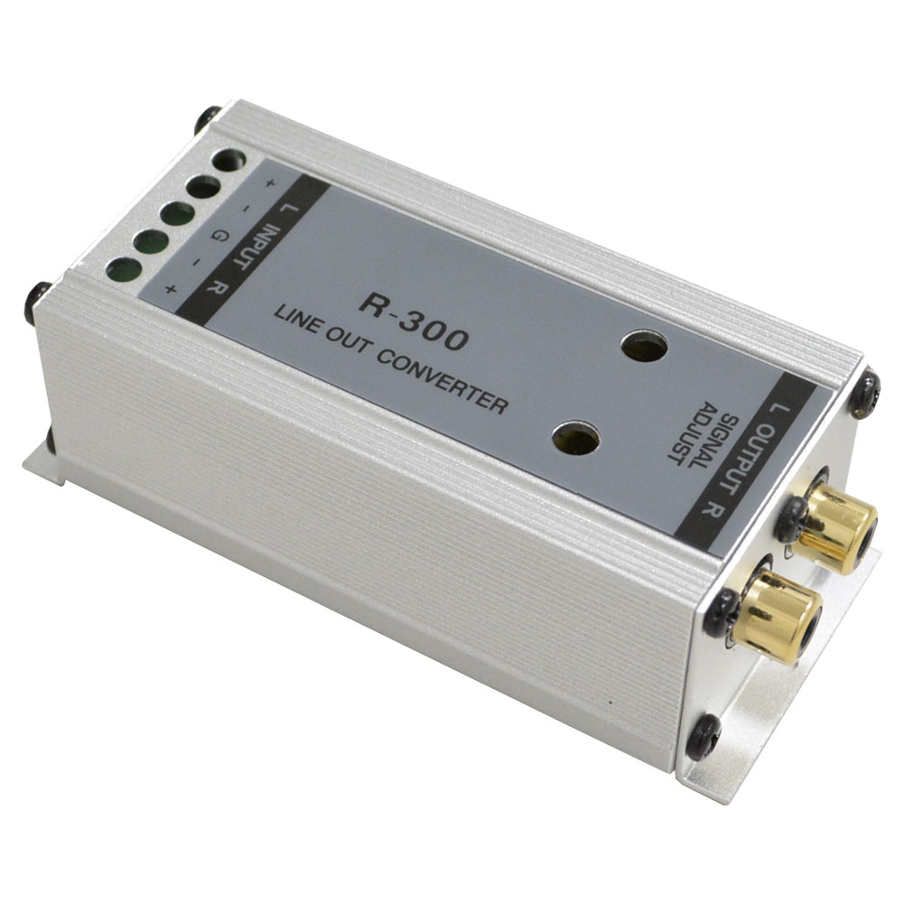 ca-r-300 スピーカー出力→RCA変換 2chハイローコンバーター 感度調整ボリューム付 Hi LowConverter (車 パーツ カーオーディオ オーディオ カースピーカー カスタムパーツ
