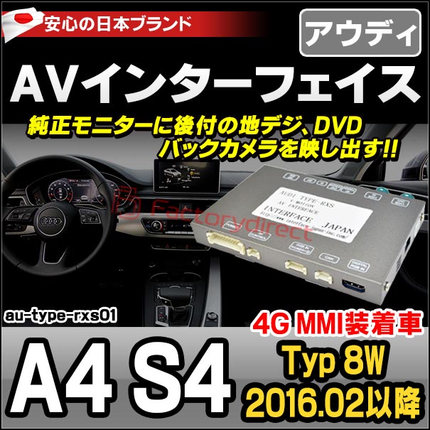 in-au-type-rxs01 AVインターフェイス Audi アウディ A4 S4 (Typ 8W