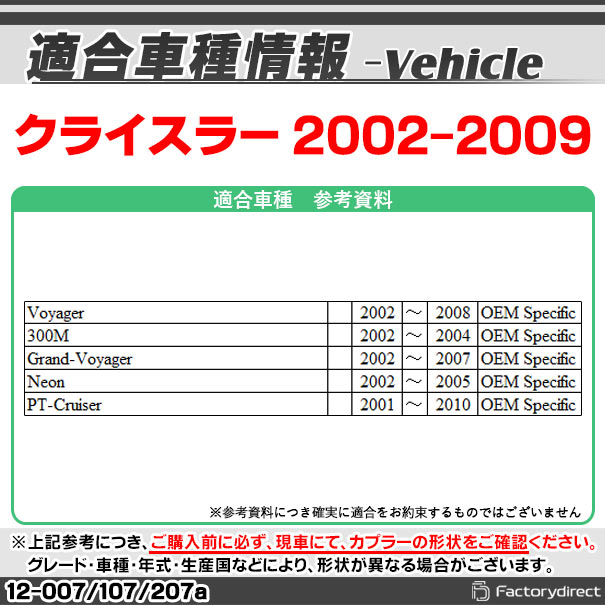 ca-12-007a ���������ǥ���ISO�Ѵ���ǽ�ϡ��ͥ������֥� Chrysler ���饤���顼 (2002-2009) �ǥå����ʥӸ򴹻��˺�Ŭ (�ϡ��ͥ� ���ץ顼 �����ץ��� ��˥å� �Ѵ������֥� ��³�����֥�)