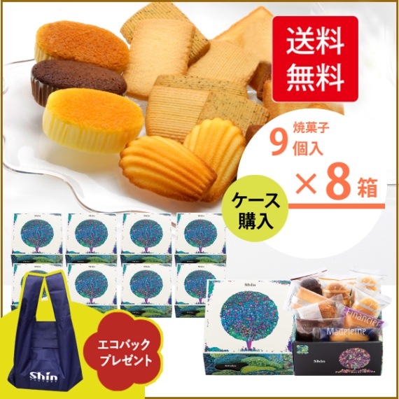 帰省手土産　モダン（9ヶ入） M-10×8箱　Shinエコバッグ付
