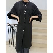 再入荷◆PaulineBleu(ポリーヌブロー)【バックギャザールーズシャツワンピース】57242◆火曜日以外即日発送◆