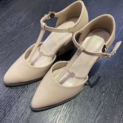 COCODEAL(ココディール)【Tストラップチャンキーヒールパンプス】75657212◆火曜日以外即日発送◆