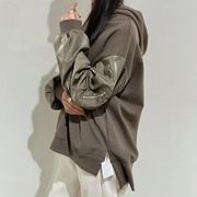 再入荷◆PaulineBleu(ポリーヌブロー)【袖異素材切替サイドスリットパーカー】17343◆火曜日以外即日発送◆