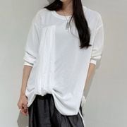 PaulineBleu(ポリーヌブロー)【異素材アシメトリー長袖TOPS】17380◆火曜日以外即日発送◆
