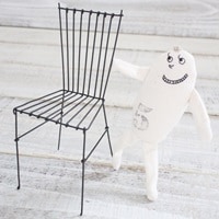 ワイヤーオブジェ(いすC)