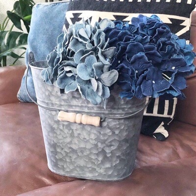 ブリキバケツM(シルバー)