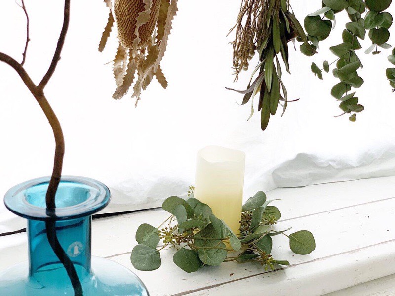 丸い葉っぱのユーカリガーランド