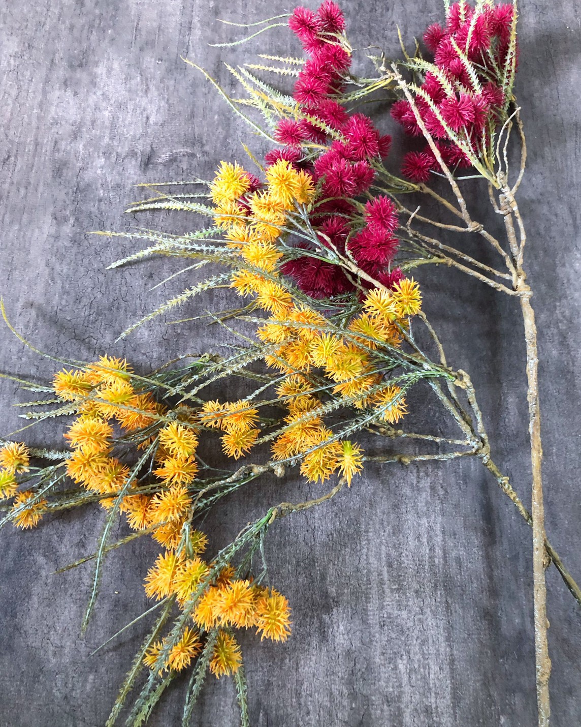 ちくちくお花ブランチ（ピンクレッド）