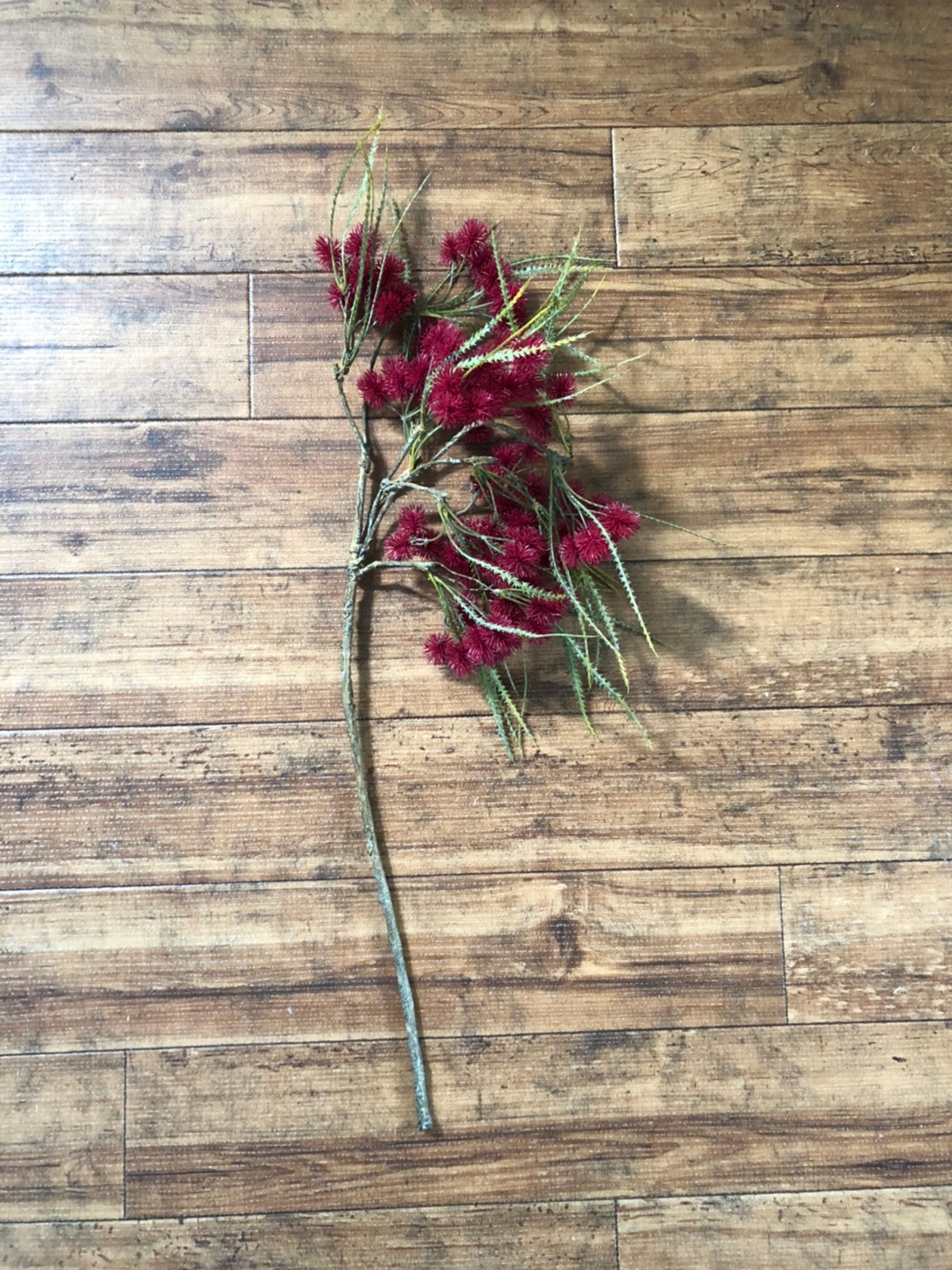 ちくちくお花ブランチ（ピンクレッド）