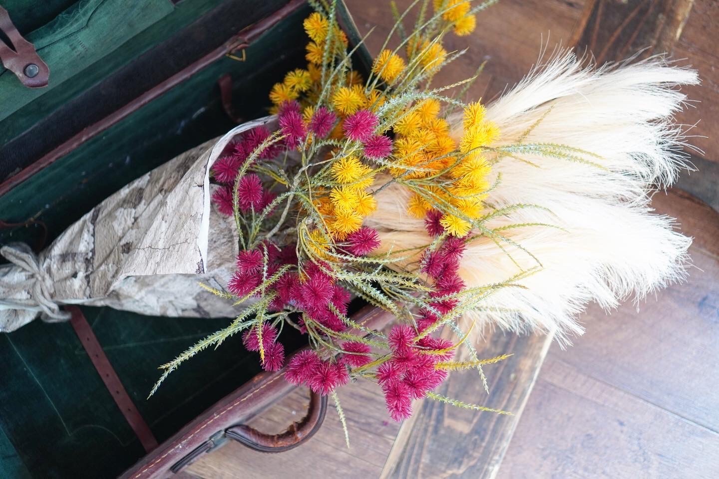 ちくちくお花ブランチ（ピンクレッド）