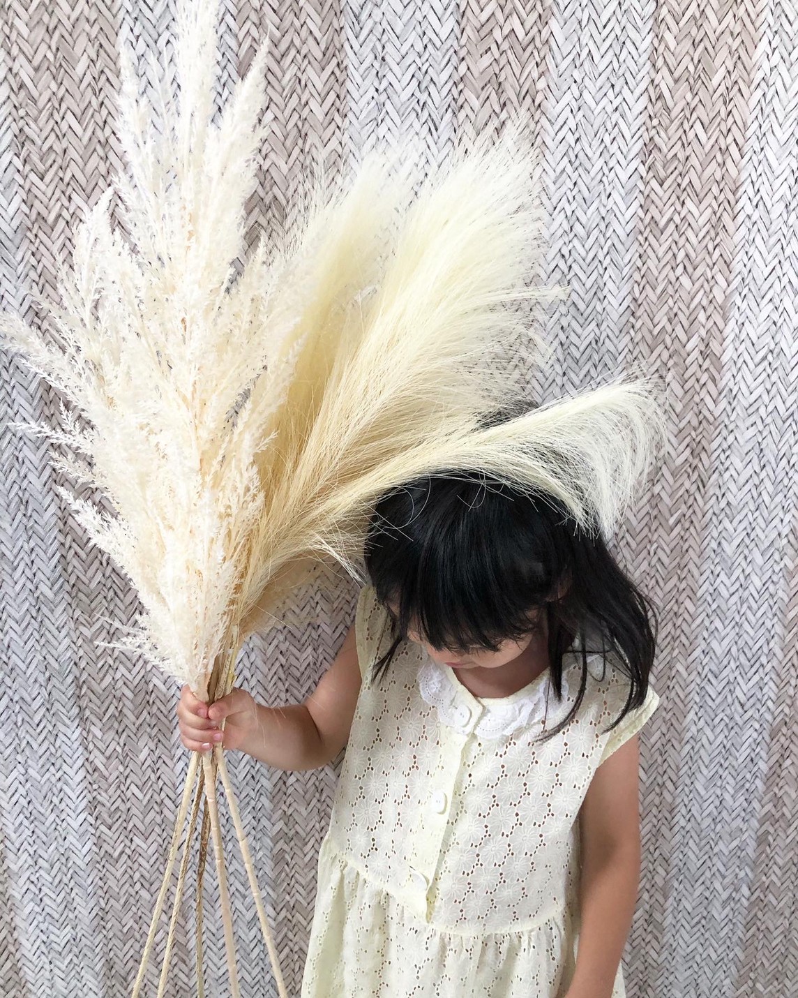 白いパンパスグラスS|おしゃれなフェイクグリーン・人工観葉植物通販