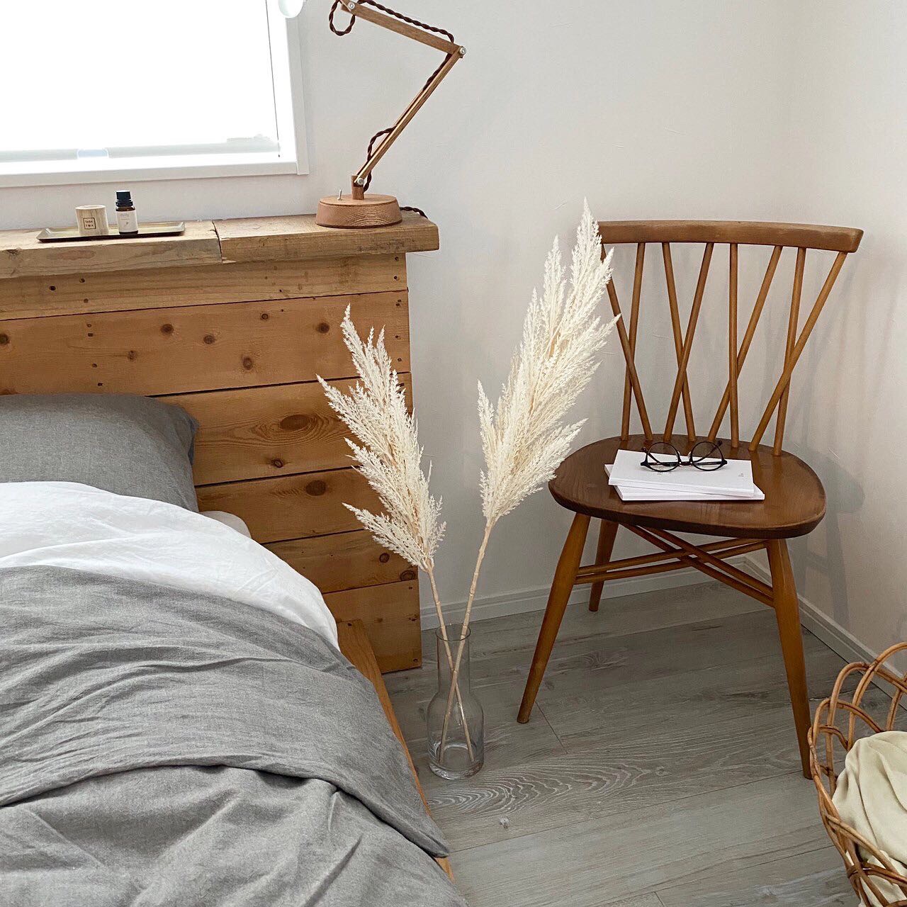 白いパンパスグラスS|おしゃれなフェイクグリーン・人工観葉植物通販