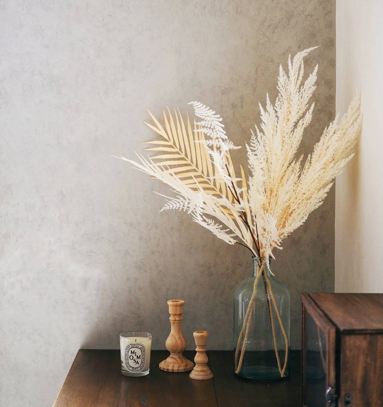 白いパンパスグラスS|おしゃれなフェイクグリーン・人工観葉植物通販